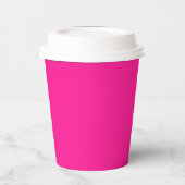 Plastic roze papieren bekers (Links)