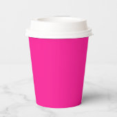 Plastic roze papieren bekers (Achterkant)