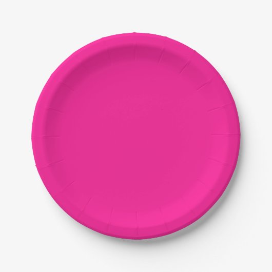 Plastic roze papieren bordje (Voorkant)
