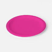 Plastic roze papieren bordje (Gekanteld)