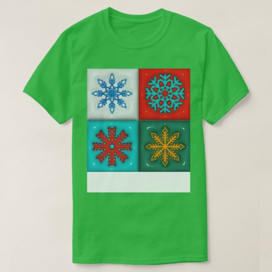 Plastic sneeuwvlokken t-shirt (Design voorkant)