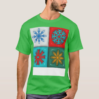 Plastic sneeuwvlokken t-shirt