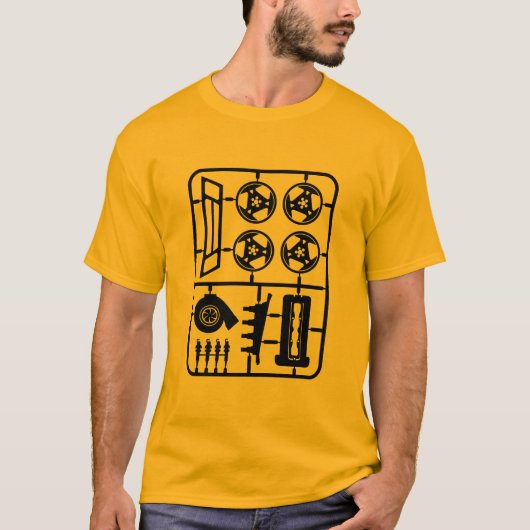 plastic speelgoed kit 9-5aero_zwart t-shirt (Voorkant)