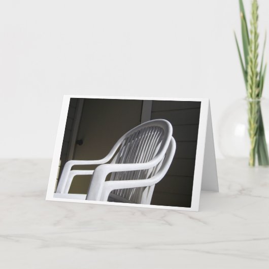 Plastic stoelen gekoppeld kaart (Voorkant)