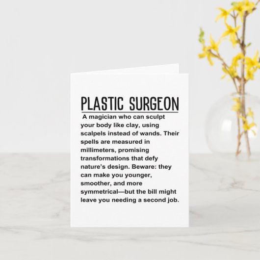 Plastic Surgeon Kaart (Gele Bloem)