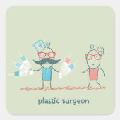 Plastic Surgeon Vierkante Sticker (Voorkant)
