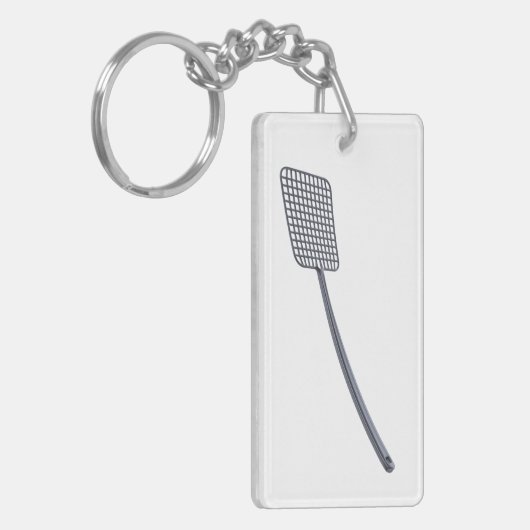 Plastic vliegenmepper sleutelhanger (Voorkant Links)