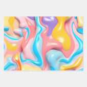 Plastic Vloeistof 3D Abstract Inpakpapier Vel (Voorkant)