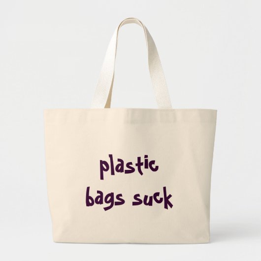 plastic zakken zuigen grote tote bag (Voorkant)