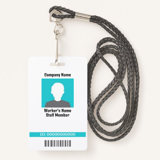 plasticarbeiders Badge 1 (Voorkant met draagriem)