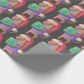 Plasticine Gift Bearing Dog Pattern Cadeaupapier (Hoek)