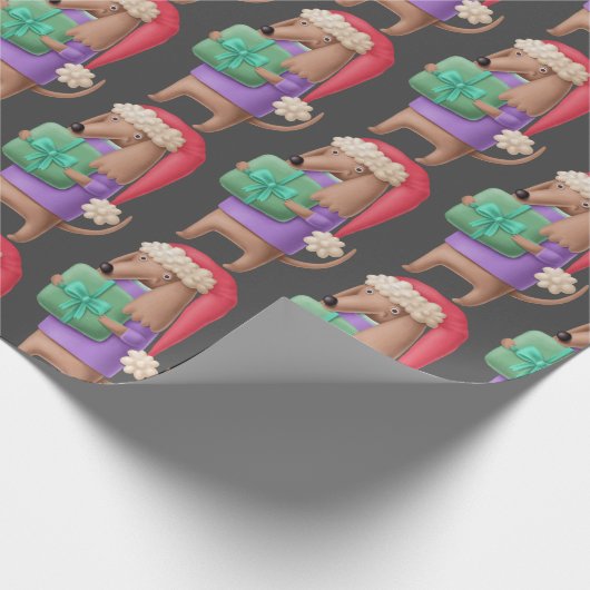 Plasticine Gift Bearing Dog Pattern Cadeaupapier (Hoek)