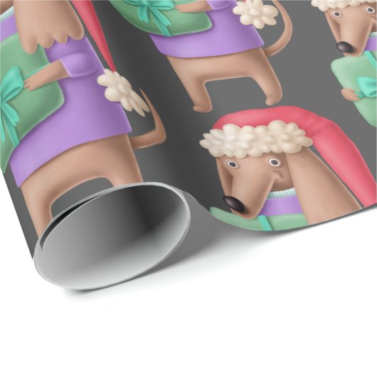 Plasticine Gift Bearing Dog Pattern Cadeaupapier (Rol Hoek)