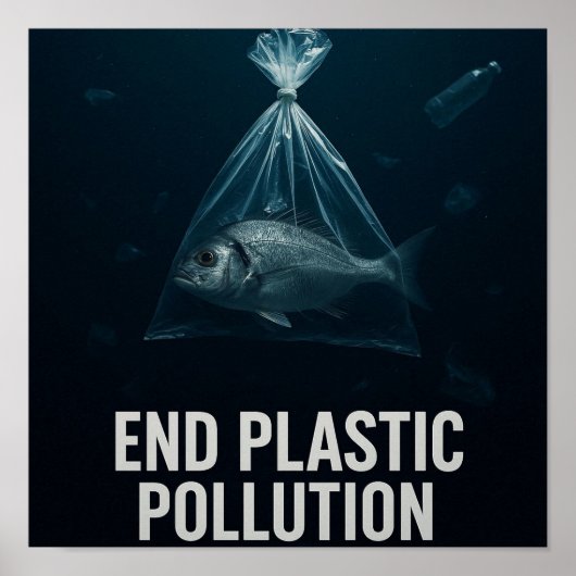 Plasticvrije oceanen – bewustzijn van het leven in poster (Voorkant)
