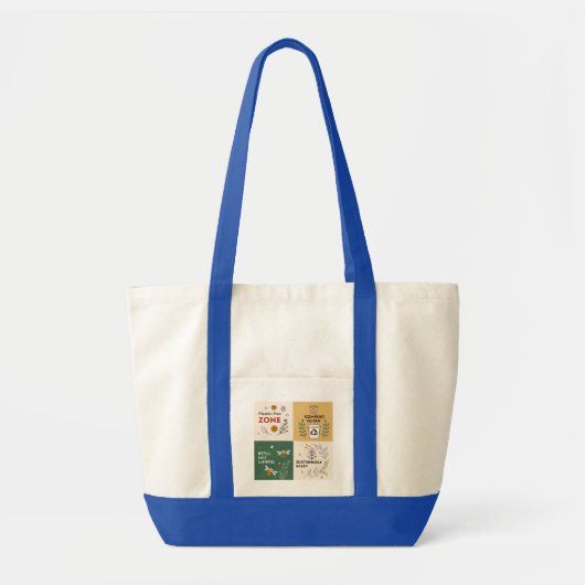 Plasticvrije zone – Eco-bewust ontwerp Tote Bag (Voorkant)