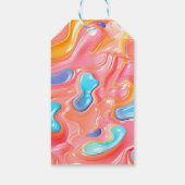 Plastiek Psychedelic Verjaardag 3D Abstract Cadeaulabel (Achterkant)