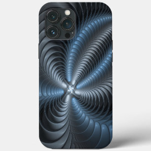 Plastisch Blauw Grijs 3D Fractale Kunst Modern Abs Case-Mate iPhone Case