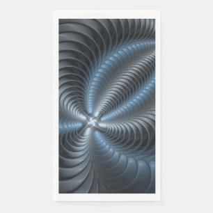 Plastisch blauw-grijs 3D fractale kunst modern abs Servet