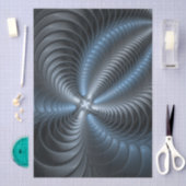 Plastisch Blauw Grijs 3D Fractale Kunst Moderne Ab Tissuepapier (Craft)
