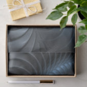 Plastisch Blauw Grijs 3D Fractale Kunst Moderne Ab Tissuepapier (Geschenk)