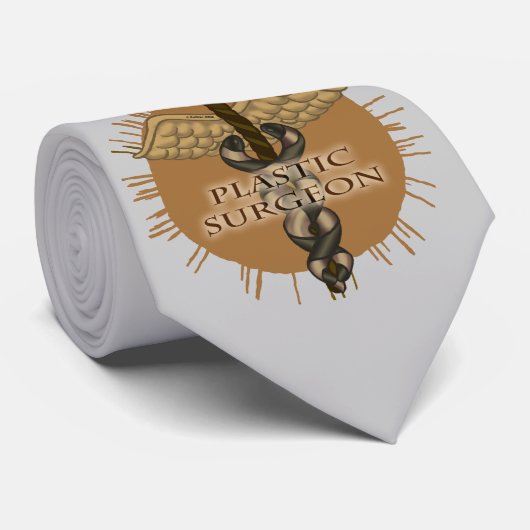 Plastisch chirurg caduceus stropdas (Opgerold)