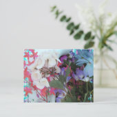 Plastische bloemboeket briefkaart (Staand voorkant)