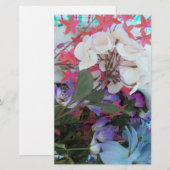 Plastische bloemenboeket briefpapier (Voorkant / Achterkant)