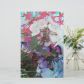 Plastische bloemenboeket briefpapier (Staand voorkant)