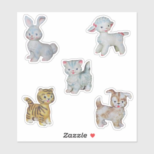 Plastische Dieren Sticker (Vel)