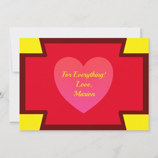 Plat Bedankt Wenskaart Kaart (Achterkant)