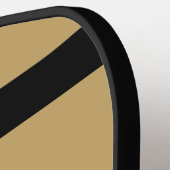 Plat Goud en Zwart Pickleball Paddle (Links Detail)