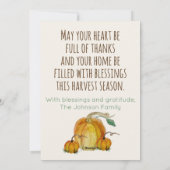 Plat Kaart (Downloadbaar): Pumpkin Harvest Zegen (Achterkant)
