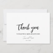 💍Plat minimalistisch Elegant Bedankkaart (Voorkant)