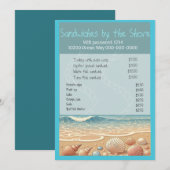 Plat Strand Menu (Voorkant / Achterkant)