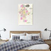 Plat van de stad Salina, Kansas Canvas Afdruk (Insitu (Slaapkamer))