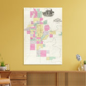Plat van de stad Salina, Kansas Canvas Afdruk (Insitu (Woonkamer))