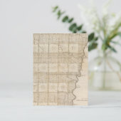 Plat van de zeven stadswijken briefkaart (Staand voorkant)