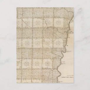 Plat van de zeven stadswijken briefkaart