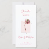 Plat vlak voor elegante trouwuitnodiging (Voorkant)