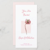 Plat vlak voor elegante trouwuitnodiging (Voorkant / Achterkant)