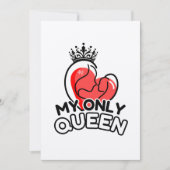 Plat Wenskaart (in het kwadraat): My Only Queen Kaart (Voorkant)