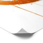 Plat Wit Oranje Poster (Hoek)