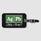 Plata o plomo bagagelabel (Voorkant (horizontaal))