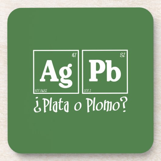 Plata o plomo bier onderzetter (Voorkant)