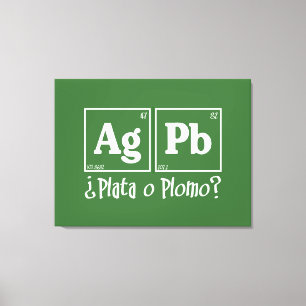 Plata o plomo canvas afdruk