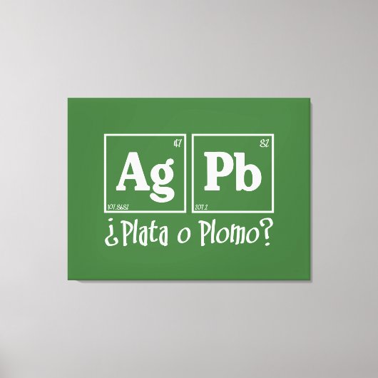 Plata o plomo canvas afdruk (Voorkant)