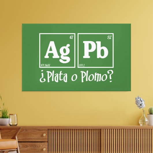 Plata o plomo canvas afdruk (Insitu (Woonkamer))