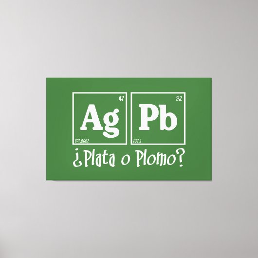 Plata o plomo canvas afdruk (Voorkant)