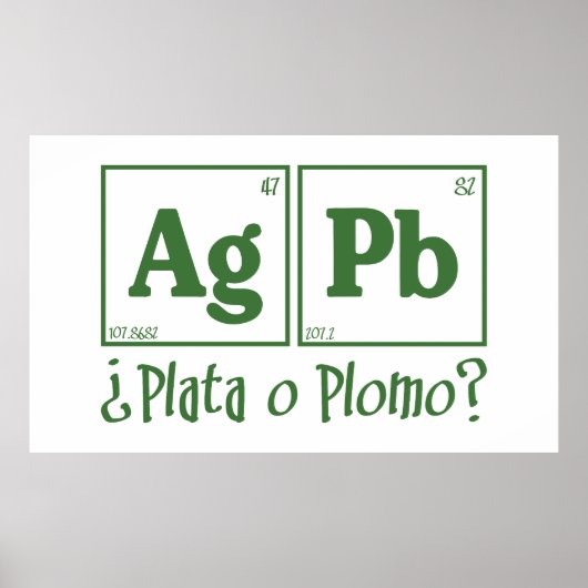 Plata o plomo poster (Voorkant)