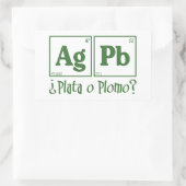 Plata o plomo rechthoekige sticker (Tas)